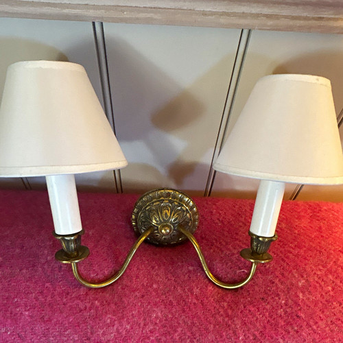 Double antique brass wall