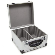 40CD Aluminium CD DVD Storage Case Metal DJ Lockable Flight Heavy Duty Wolf