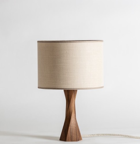 Table lamp distortion wood - table,