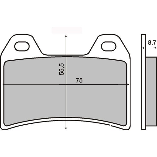 Front brake pads moto guzzi - front,