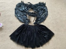 Women's Halloween Costume black angel Size Small (fits 10-12 yrs old)