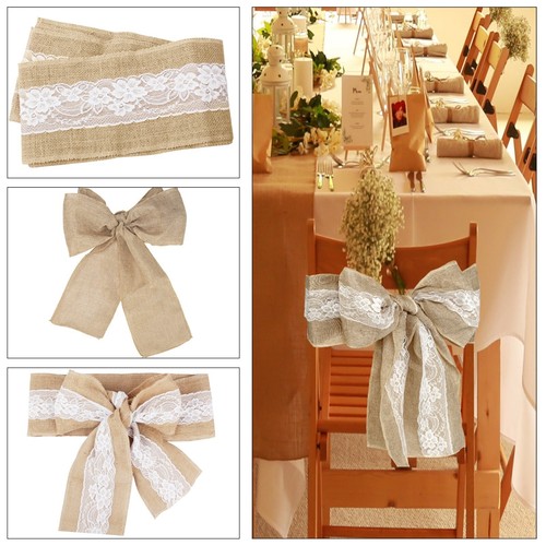 100pcs hessian burlap chair - burlap,