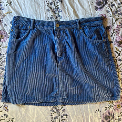 Topshop blue cotton corduroy - topshop,