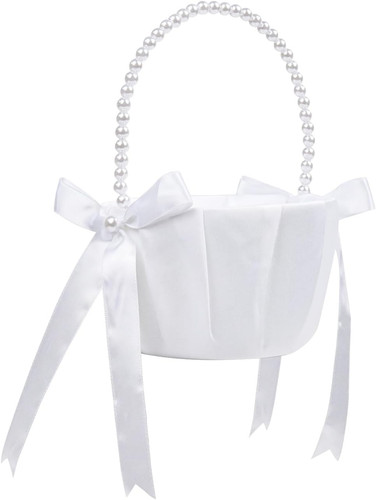 White flower girl basket - girl,