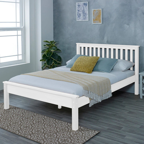 Single wooden bed solid - solid, wood