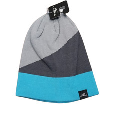 O'NEILL Unisex Blue & Grey Colour Block Plagne Beanie Hat One Size BNWT