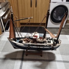 Wooden HIGHLY Detailed Handcrafted Fishing Trawler Boat Vessel