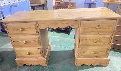 Seven drawer pine - seven, desk