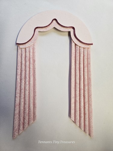 Dolls house miniature curtains - dolls,