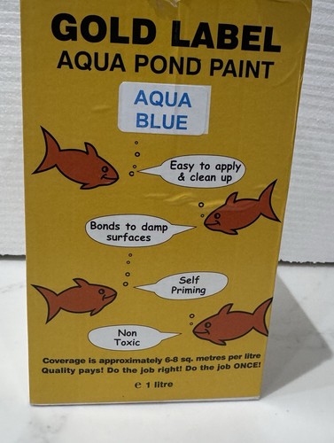 Gold label aqua pond - label,
