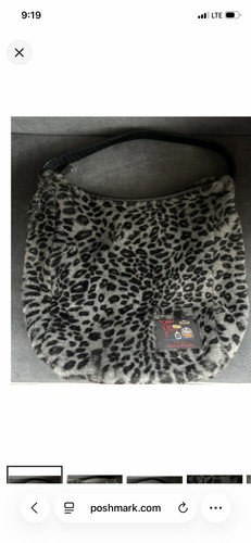 Faux fur leopard large - , hobo