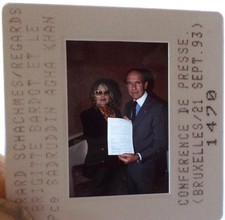 Agency Slide (Slide) Brigitte BARDOT Aga KHAN Brussels 1993 SLIDE