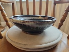 Vintage 25cm Dripglaze Stoneware Dish