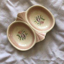 Susie Cooper Pink Dresden Spray  Double Preserve Serving Dish Circa 1930’s