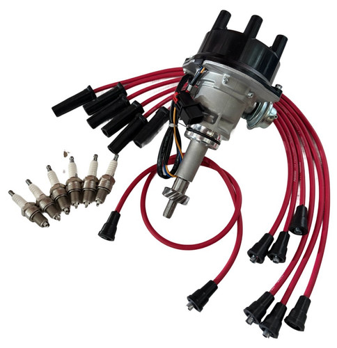 Ignition distr wires plugs - +, +