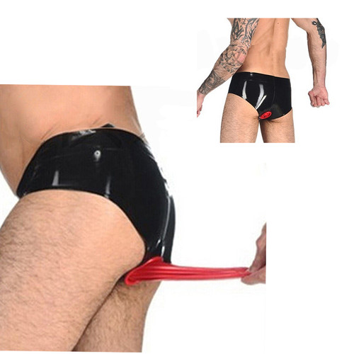 Mens latex rubber briefs - latex,