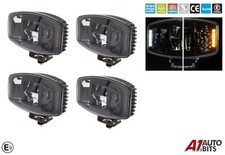 4X 10'' Led Jumbo Oval Spot Light White Amber For Scania 4 Series High Low Cab