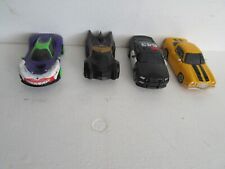 micro scalextric cars x 4 batman/joker and 2 transformers