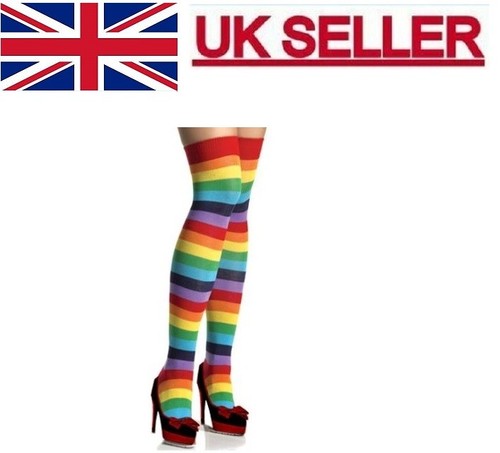 Rainbow multi coloured stripe - coloured,