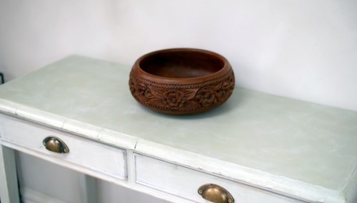 Vintage wooden decorative bowl - decorative,