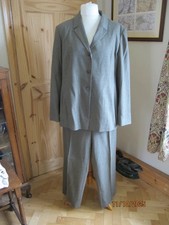 Debenhams sage green trousers suit - size 20