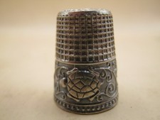 Vintage Silver Thimble Turtle