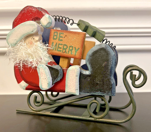 Christmas wooden santa - 6",