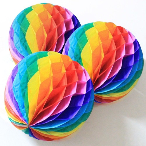 Rainbow honeycomb ball - rainbow,