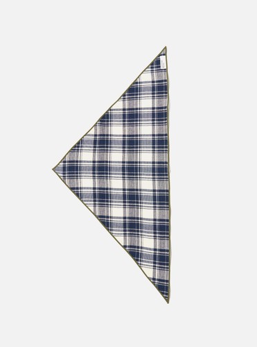 Navy texture plaid scout scarf - navy,