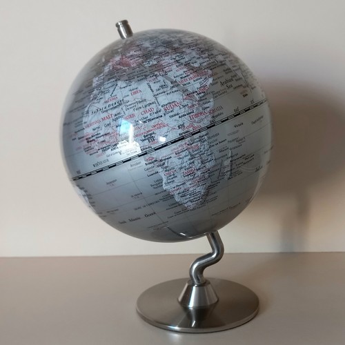 Metallic silver world high - world,