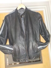 NEXT Gents Retro Leather Motorcycle Jacket - Cafe Racer Style - Size M.