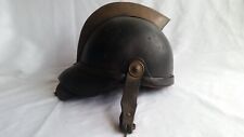 1800s Early 1900s French German Leather Fire Brigade Helmet