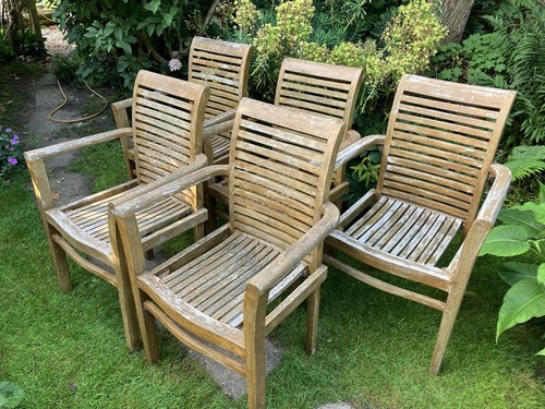 Set teak stacking garden - 5,