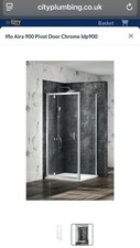 900 mm hinged shower door