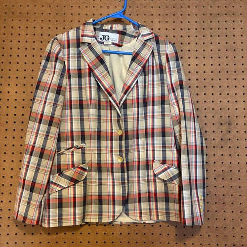 Vintage plaid blazer tan - vintage,