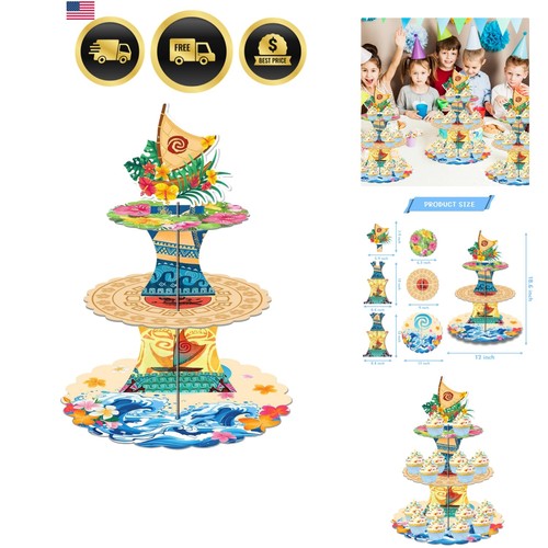 Large tier tropical hawaiian - 3-tier,