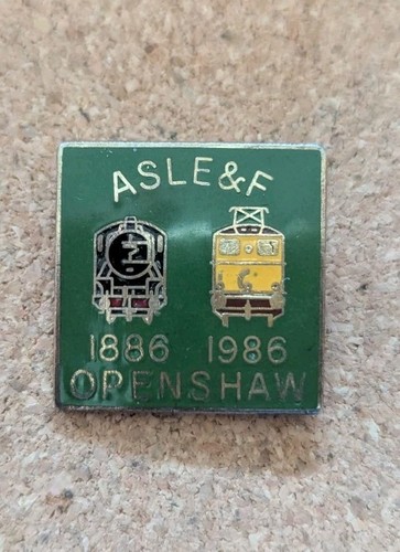 Vintage aslef badge openshaw - badge,