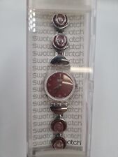 SWATCH Swiss Watch Stainless Steel Water-Resistant Shock-Resistant Pink Silver
