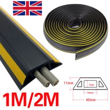 1M/2M Heavy Duty Rubber Floor Cable Cover Protector Conduit-Tunnel Sleeve UK
