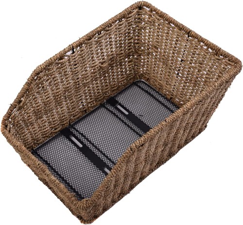Wicker metal bike basket - wicker,
