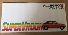 AUSTIN ALLEGRO 3 COLOUR CARD CHART Ref 3450