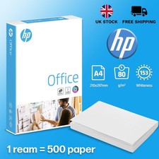 HP OFFICE A4 WHITE COPIER PRINTER PAPER 80GSM 1 2 3 4 5 10 REAMS /500 SHEETS