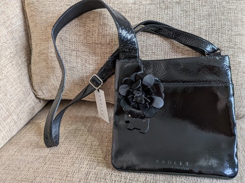 Radley cross body black - cross, patent