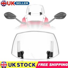 Universal Motorcycle Clip On Windshield Extension Spoiler Wind Screen Deflector