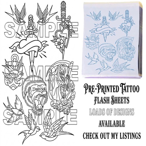 Tattoo stencil sheet ready - a4,
