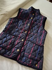 Joules Navy Check Lightweight Padded Gilet.Size 10 UK