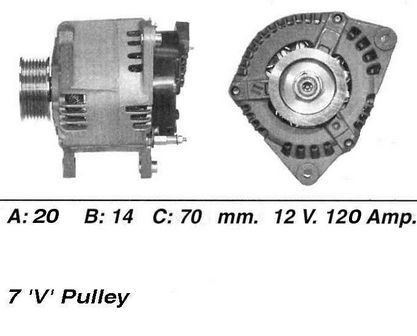 Wai alternator 120amp for land - 120amp,
