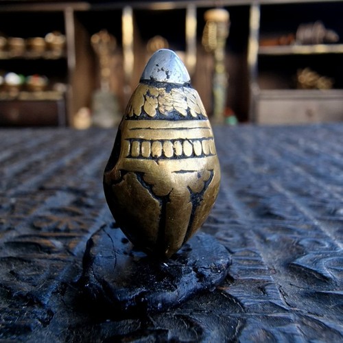 Antique tibetan stupa amulet - antique,