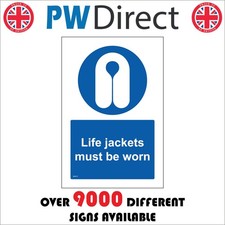 SIGN Life jackets must be worn