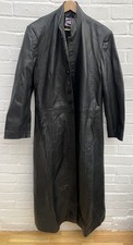 Mens OSX Leather Coat Large Maxi Long Matrix Neo Biker Heavy Jacket